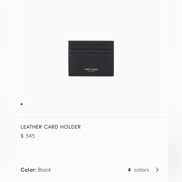 Giorgio Armani Black Card Holder